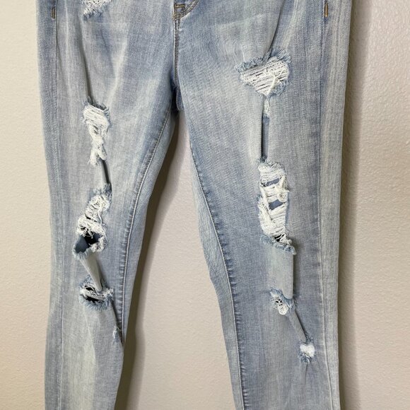 Aeropostale Seriously Stretchy High-Rise Jegging Size 6 Ripped Destroyed Skinny - Picture 4 of 11